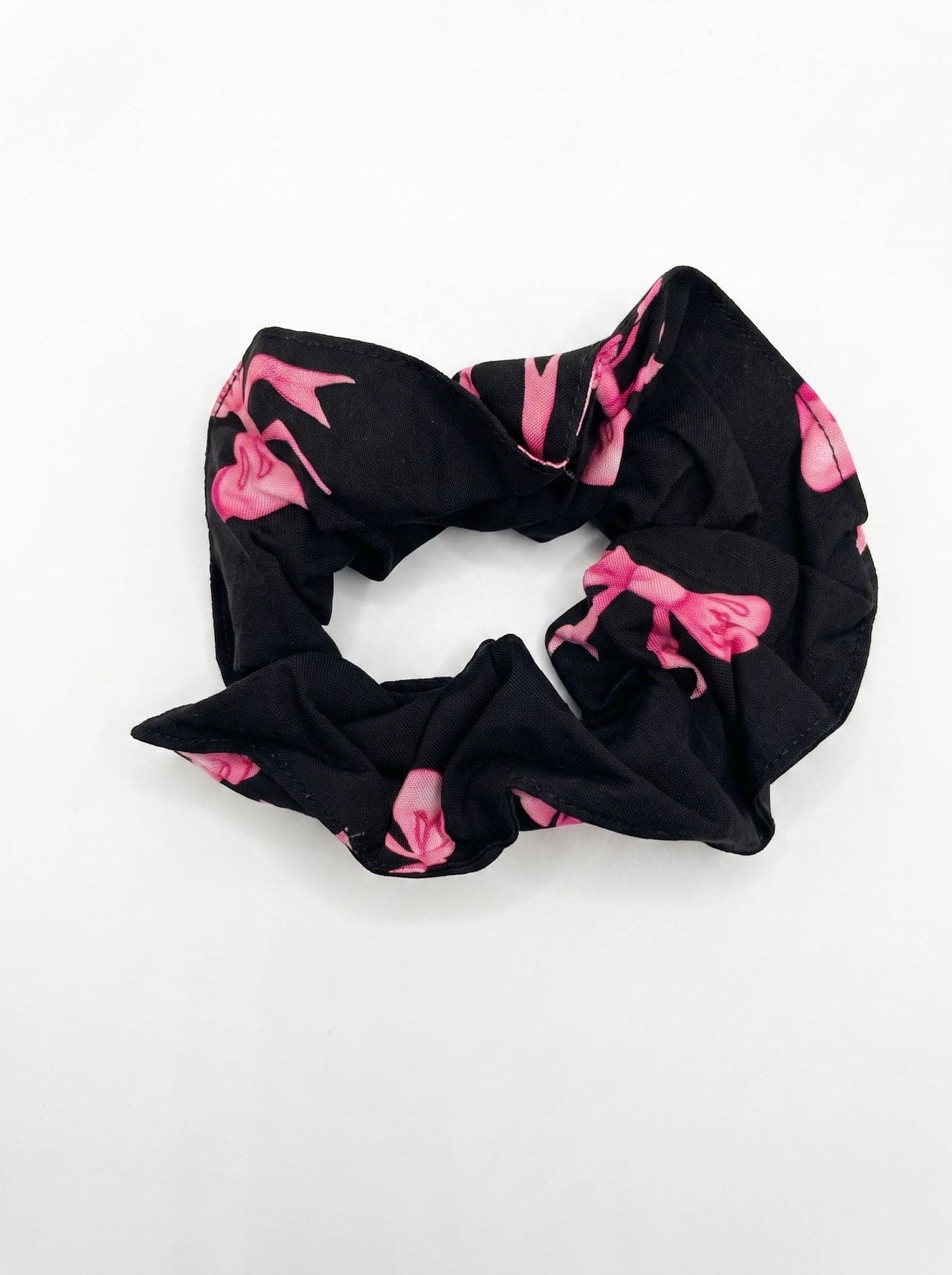 Black and Pink Bow Print Full Sleeve Linen PJ Set for Women - view 5