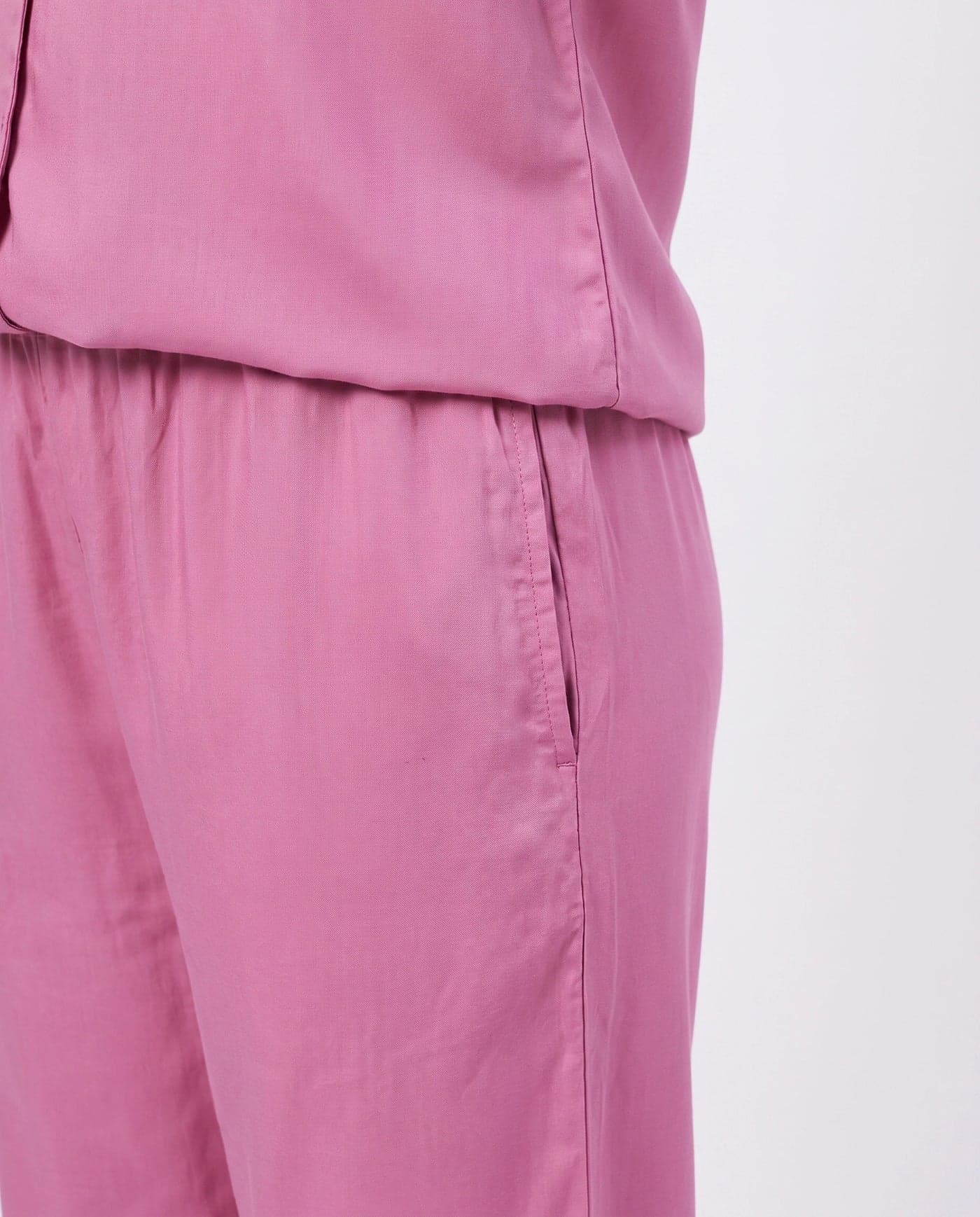 Pink Linen PJ Set for Women - view 5
