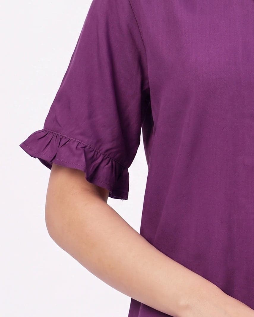 Purple Linen PJ Set for Women - view 5