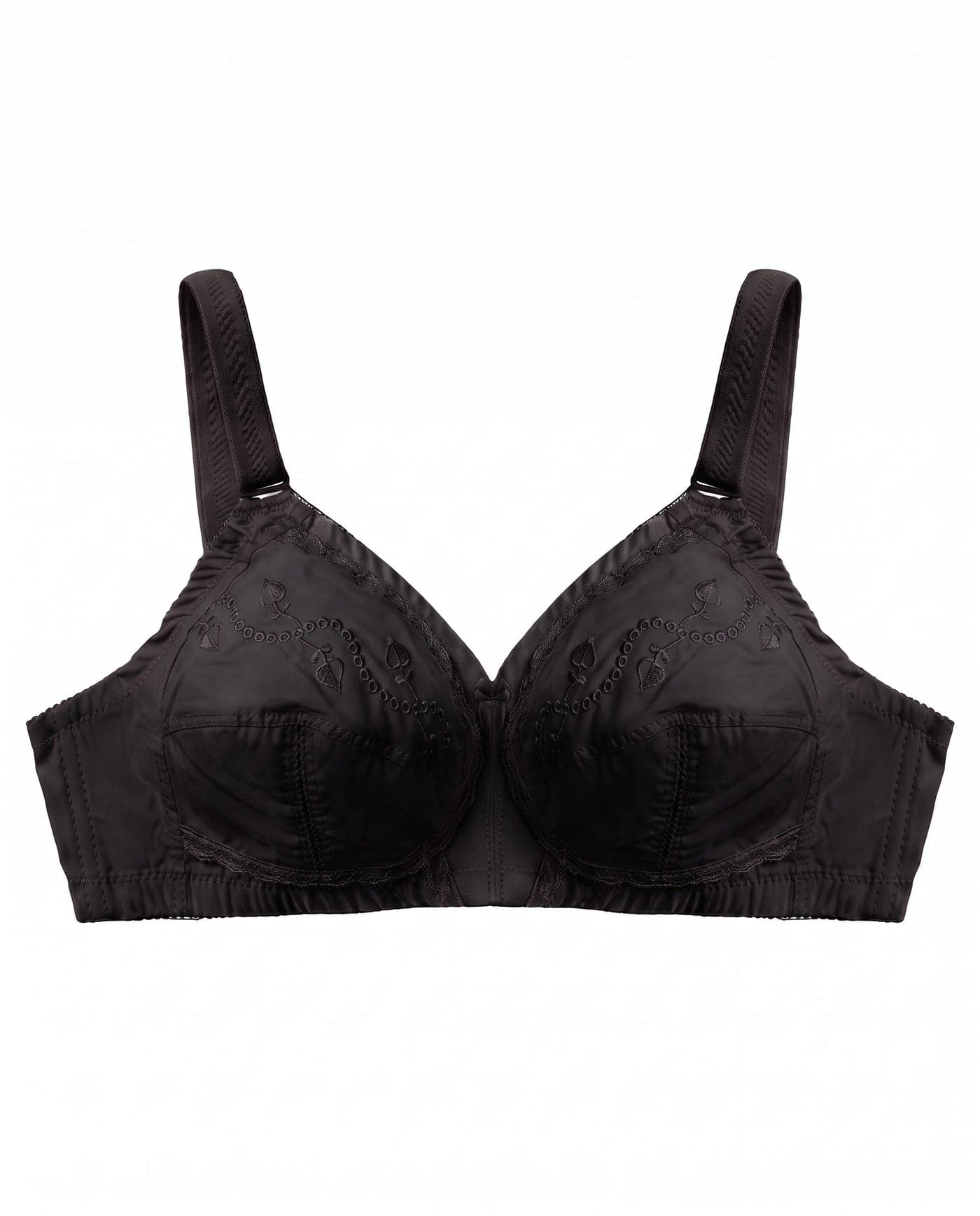 Black Lace Non Padded Wireless Bra for Women