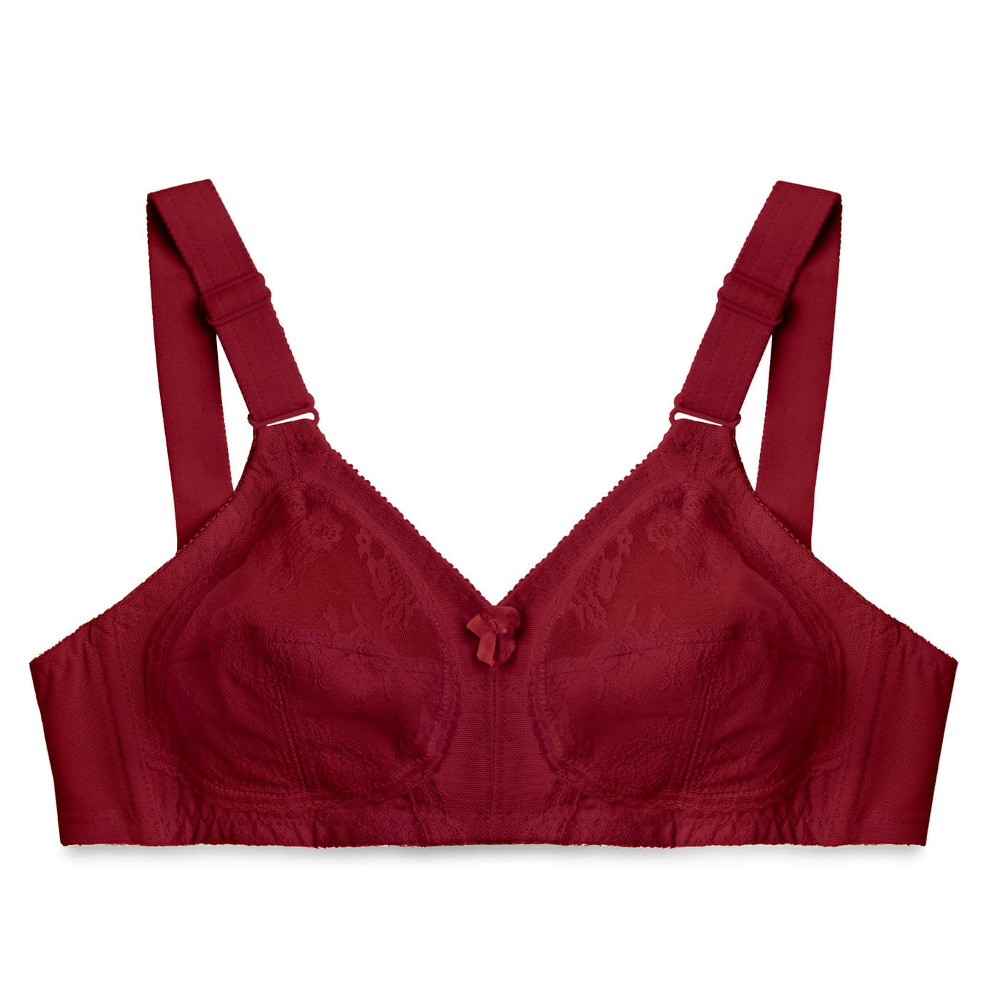 Maroon Full Coverage Non Padded Cotton Bra for Women