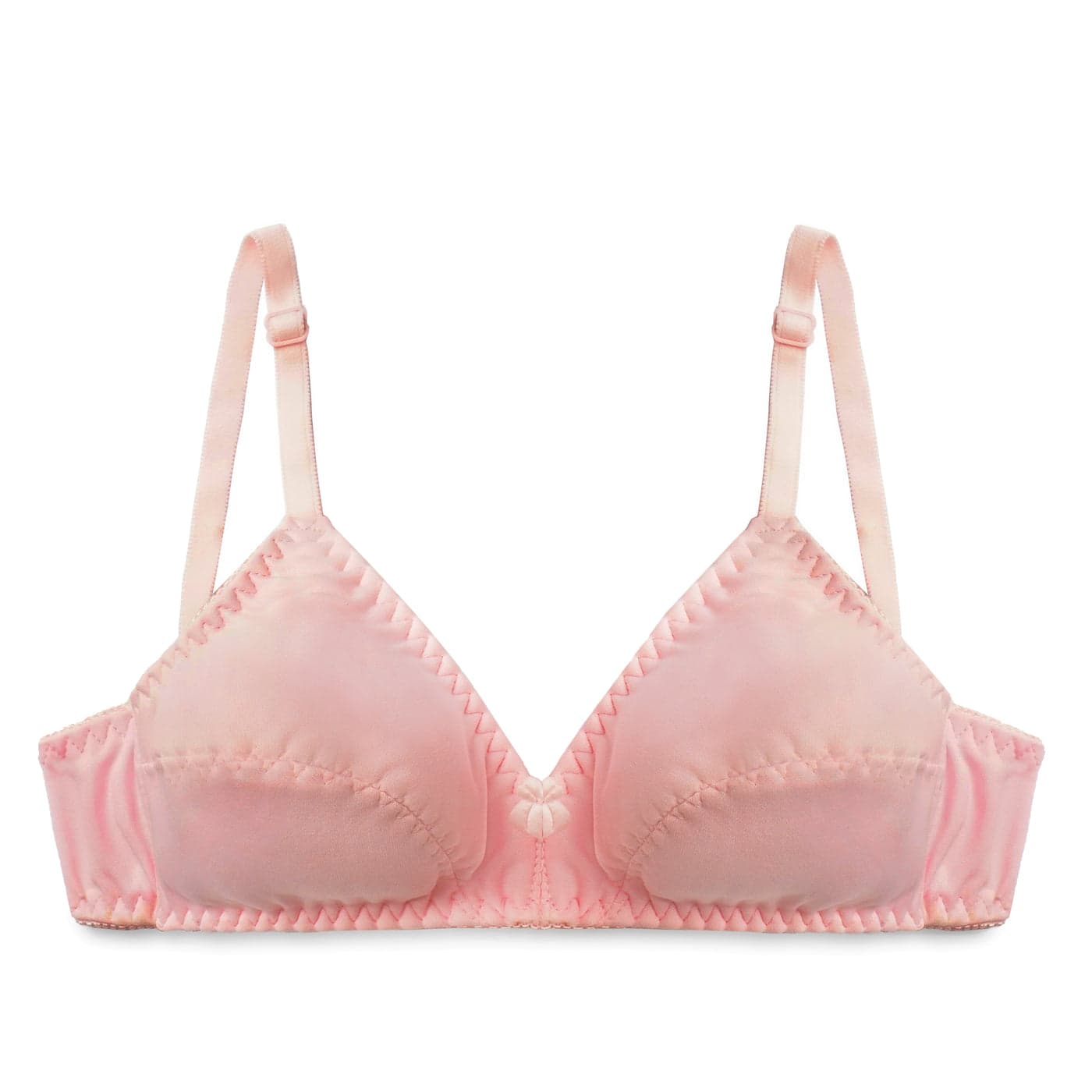 Pink Single Padded Wireless Cotton Bra for Women