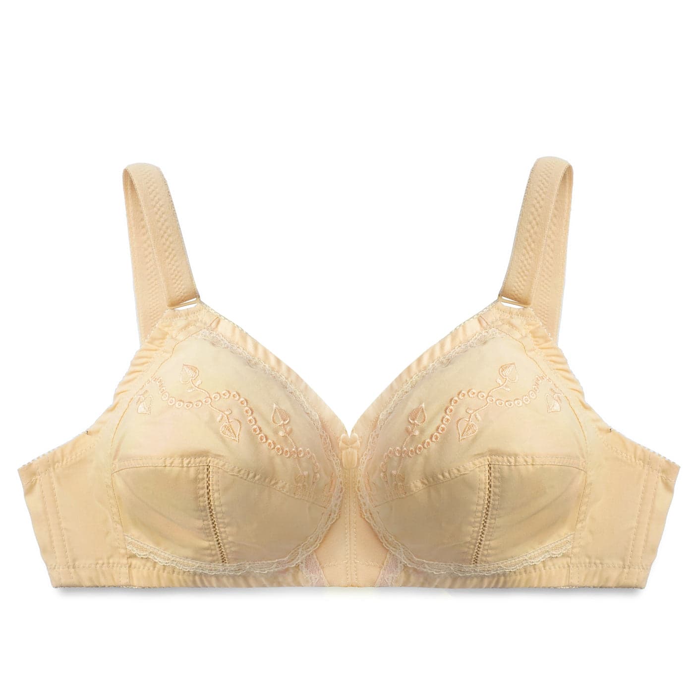 Skin Colour Lace Non Padded Wireless Bra for Women
