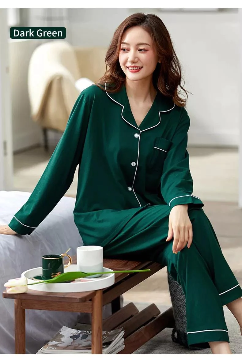 Dark Green Silk Night Suit