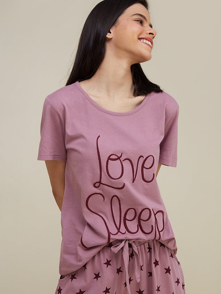 Love Sleep Printed Night Suit Pajama Set For Ladies Price in Pakistan