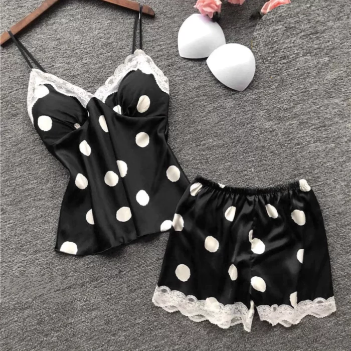 2PC Polka Dot Nightwear Modern Style