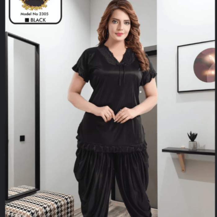 Patiala Style Nightwear Set for Women By nightydress.pk