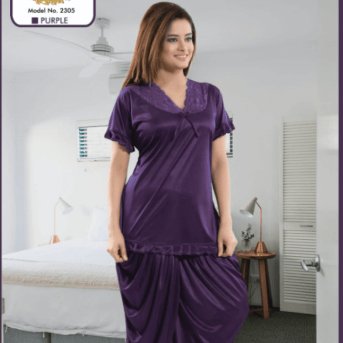 Patiala Style Nightwear Set for Women By nightydress.pk