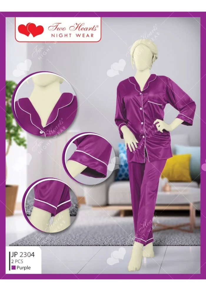 Silk Long Nighty Dress Set by nightydress.pk