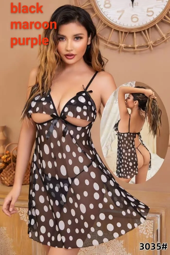 Sexy Polka Dot Hot Nighty Dress for bridal by nightydress.pk