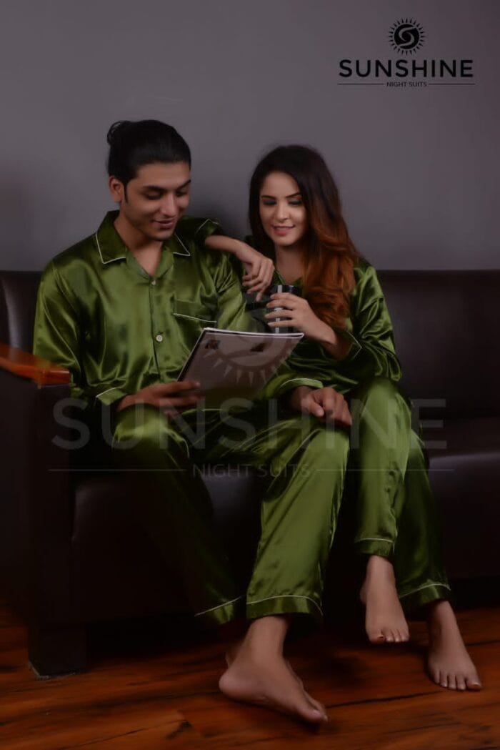 Couple's Silk Night Suit Set by nighty dress.pk