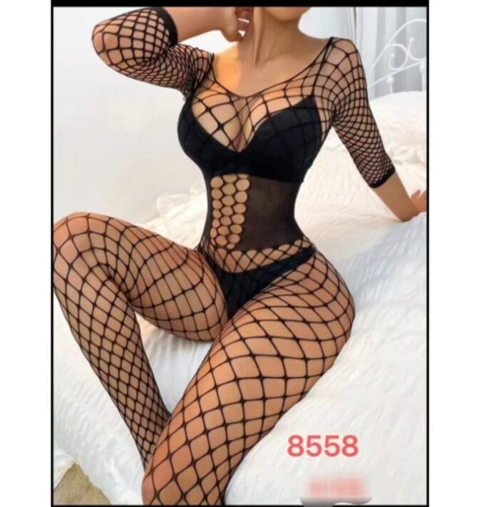 Sexy Black Fishnet Body Stocking by nightydress.pk