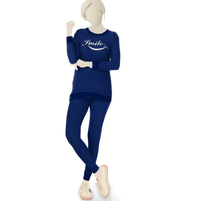 Navy Blue Loungewear Set in pakistan by bisawears.com